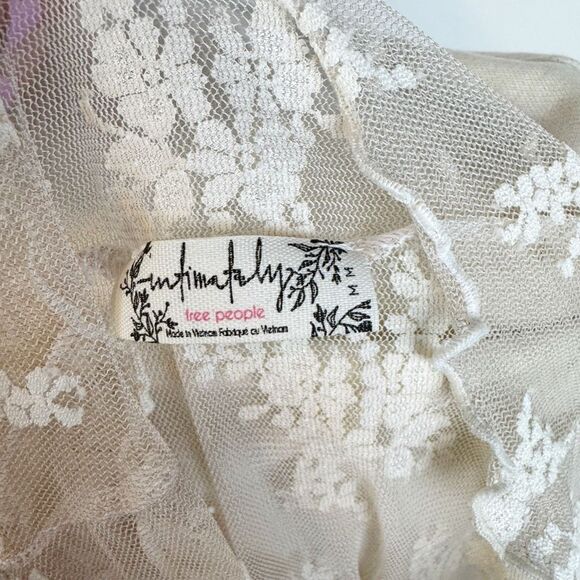 Free People Intimately Sheer Lace Mesh Mock Neck Tank Size M - Picture 7 of 11